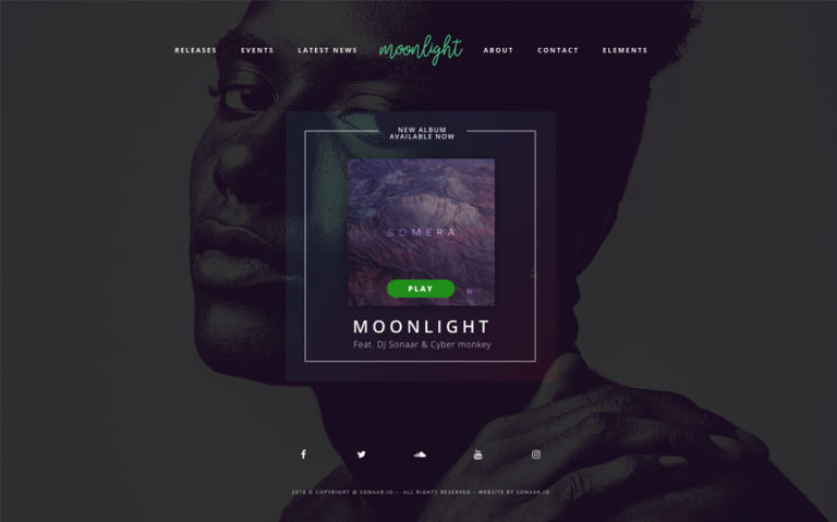 Moonlight WordPress Music Theme